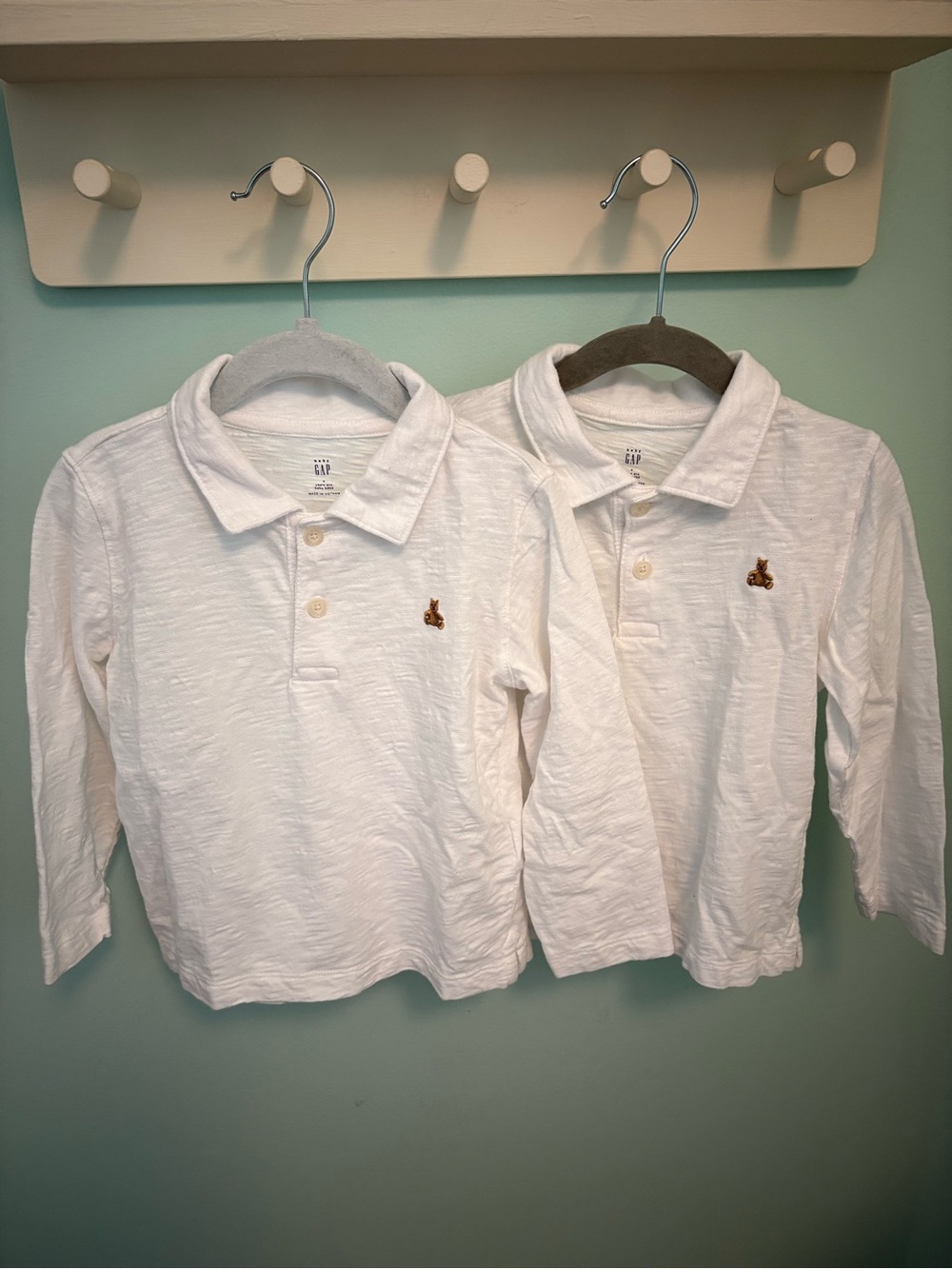 Bundle of GAP Kids White Long-Sleeve Polo Shirt